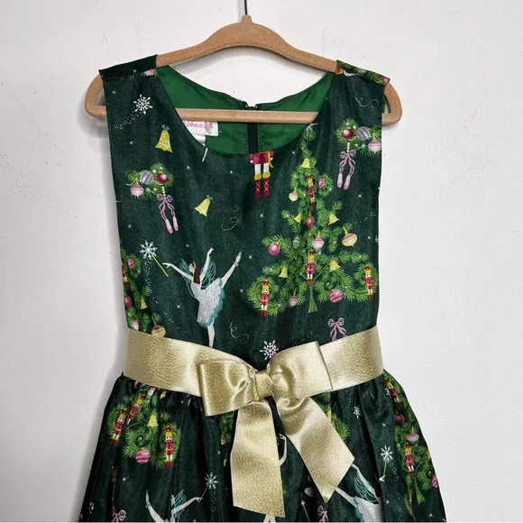 Bonnie Jean Nutcracker Holiday Dress with Bow Sash - Picture 2 of 9